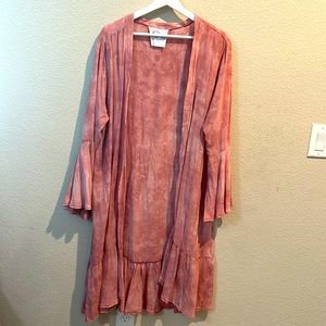 Blue Life Revolve Clothing swim suit cover light jacket oversized over shirt